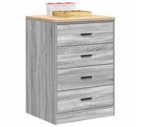 Garage Storage Cabinet Grey Sonoma 60x51x85 cm Solid Wood Pine Berkfield Home Grey One Size