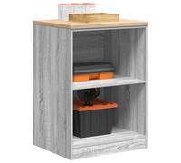 Garage Storage Cabinet Grey Sonoma 60x51x85 cm Solid Wood Pine Berkfield Home Grey One Size