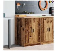Garage storage cabinet Old Wood 60x51x85 cm Pinewood & Engineered Wood 2 shelves