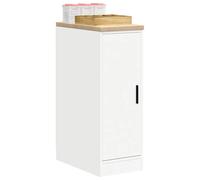 Garage Storage Cabinet White 30x51x85 cm Pine Wood Top Engineered Body Durable