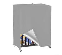 Garage Storage Cover for BasketFor Ball Racks Made of Waterproof 420D Oxford Cloth with Side Vent for Fresh Air Circulation and Protection from Dust and Moisture (Gray)