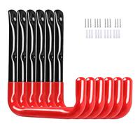 Garage Storage Utility Hooks Heavy Duty, Wall Mounted 6 Pack Shed Shop Utility Hangers Organizer for Tools,Bikes,Ladders,Chairs and Hose