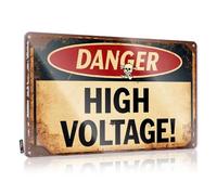 Garage Tin Sign Danger High Voltage! Tin Sign Tin Metal Sign Funny Kitchen Tin Signs(30X40CM)