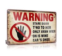 Garage Tin Sign Do Not Stare At Her. Tin Sign Tin Metal Sign Funny Kitchen Tin Signs(30X40CM)
