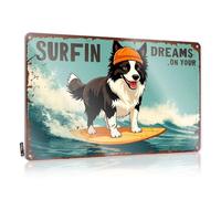 Garage Tin Sign Surfing Dreams On Your Board! Tin Sign Tin Metal Sign Funny Kitchen Tin Signs(30X40CM)