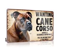 Garage Tin Sign Wanted: Cane Corso. Barnsville Disoddrlly Department. Tin Sign Tin Metal Sign Funny Kitchen Tin Signs(20X30CM)
