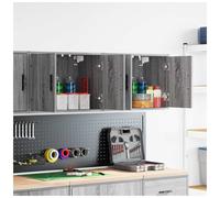 Garage Wall Cabinet 2pc Grey Sonoma Engineered Wood 60x30x41cm Storage with Door