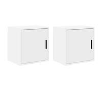Garage Wall Cabinet 2pc White 40x30x41cm Engineered Wood Tool Storage Durable