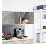 vidaXL Garage Wall Cabinet Concrete Grey Engineered Wood