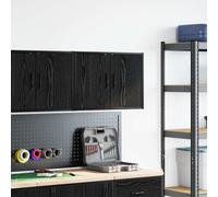 vidaXL Garage Wall Cabinet Black Engineered Wood