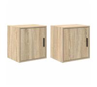 Garage Wall Cabinets Sonoma Oak Engineered Wood 40x30x41cm 2pc Storage Pro Set