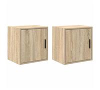 Garage Wall Cabinets Sonoma Oak Engineered Wood 40x30x41cm 2pc Storage Pro Set