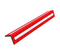 Garage Wall Guards,L-Shape Wall Corner Guard For Parking Garages, Reflective Yellow Strip Rubber Bumper, Anti-Impact Column Protector, 0.3/0.4In Thick, Red Color, 1Pcs, Durabl,Red-8Pcs-0.9Cm