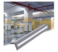 Garage Wall Guards,Reflective Rubber Corner Guard For Walls, L-Shape Garage Protector, 8Pcs Red Wall Corner Guards With Reflective Strips, Durable Parking Garage Safety Soluti,Grey-1Pcs-0.9Cm