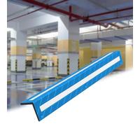 Garage Wall Guards,Rubber Car Parking Corner Protector - L-Shape Reflective Wall Guard For Garage Safety, Durable Corner Guards With Reflective Strips, Protects Walls & Vehi lue-8Pcs-1Cm