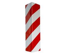 Garage Wall Protector, Self-Adhesive Foam Garage Pole Padding with Reflective Stripes, Wall Edge and Bumper Surround Protection Pads for Parking, Pillars and Corners(Red White L-Shaped,10pcs)