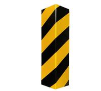 Garage Wall Protector, Self-Adhesive Foam Garage Pole Padding with Reflective Stripes, Wall Edge and Bumper Surround Protection Pads for Parking, Pillars and Corners(Black Yellow L-Shaped,10pcs)