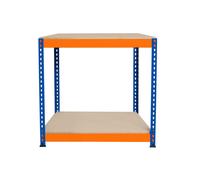 Garage Workbench 2 Shelf Workstation 300kg Workshop DIY Table
