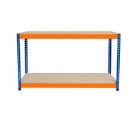 Garage Workbench 2 Shelf Workstation 300kg Workshop DIY Table