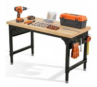 * Garage workbench, 60 inches, work table with energy stripes workbench, workbench for garage, workshop, office, warehouse and home