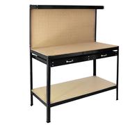 Monster Racking Workbench With Pegboard And Drawer In Black, Black