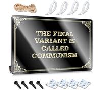 Garage Workshop Wall Decor Country Style Decor Sign Tin Rules Pre-drilled Tin | The Final Variant Is Called Communism For Western Room Decor For Women