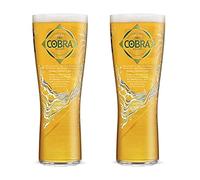GarageBar | Cobra Glass | Beer Glass | Official Merchandise | Comes with 2X Beer Drip Mats (2, Pint/20oz)