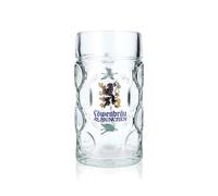 GarageBar | Lowenbrau 1L Beer Stein | Official Merchandise | 2 Pints/1 Litre Capacity | Perfect for Oktoberfest | Traditional German Beer Stein | Ideal for Home Bar or Man Cave | 1 Glass