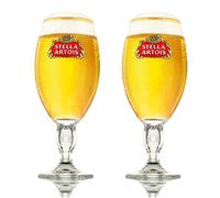 GarageBar | Stella Artois Glass | Stemmed Chalice Beer Glass | Official Merchandise | Comes with 2X Beer Drip Mats (2, Pint/20oz)