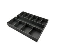 GarageInOrder 3d Printed Impact bit holder insert designed for DEWALT Medium ToughCase (Insert Only) (Industrial Gray, 11 Compartment)