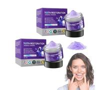 Garageline Teeth Restoration Mineral Powder, Natural Tooth Whitening Powder, Teeth Whitening Essence, Teeth Restoration Mineral Powder, Effective in Strengthening Teeth and Gums (2pcs)