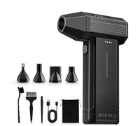 GARAID 3 Gear Adjustable Compressed Air Cleaner for PC with LED Light, 150000RPM Super Power Cordless Electric Air Duster, USB Rechargeable Mini Air Blower with 6000mAh Battery for Laptop,Keyboard,Car