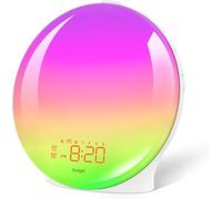 GARAID Sunrise Alarm Clocks, Wake Up Light with Sunrise/Sunset Simulation, 9min Snooze Sad Alarm Clock, Dual Alarms, 7 Natural Sounds, 7 Colors Night Light, FM Radio, Sleep Aid Timer for Kids, Adults