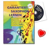garantit Saxophone Saxophone apprendre - Première école (Auteur : Frank schöttl) avec le soutien de Internet pour débutants et - avec CD et cœur Note Pince