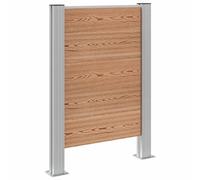 Garbage Bin Fence Aluminium and WPC Expandable Barrier Waste Enclosure vidaXL