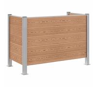 Garbage Bin Fence Aluminium and WPC Expandable Barrier Waste Enclosure vidaXL