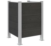 Garbage Bin Fence Aluminium and WPC Expandable Barrier Waste Enclosure vidaXL