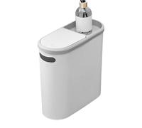 Garbage Can - 32x32x15cm Under Sink Trash Can | Slim Trash Cans | Space Saving Rubbish Container | 10L Leakproof Waste Bin | for Bathroom Bedroom Laundry Room Use