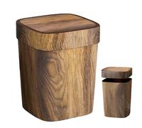 Garbage Can for Bathroom,Canteen Rectangle Garbage Bin | 12L Decorative Odor-Proof Litter Bin with Swing Lid for Laundry Room Farmhouse Bathroom Patio Area Under Sink