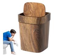 Garbage Can | Rectangle Toilet Garbage Bin - 12L Decorative Odor-Proof Litter Bin with Swing Lid for Laundry Room Farmhouse Bathroom Patio Area Under Sink