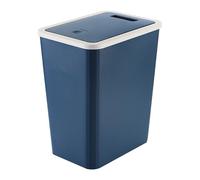 Garbage Can | Trash Can With Lid 12.2 Inches | PP Trash Bin Slim Press Top Design For Recycling And Waste Storage Ideal For Home Bathroom Kitchen Bedroom Or Living Room Space Saving Indoor Use