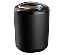 garbage can, With Lid, 15Ls Round Small Touchless Office Kitchen, Living Room(/Black)