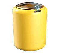 garbage can, With Lid, 15Ls Round Small Touchless Office Kitchen, Living Room(/Yellow)