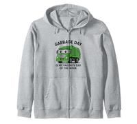 Garbage Day Is Favorite Trash Truck Kids Boys Toddlers Zip Hoodie