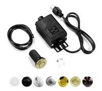 Garbage Disposal Air Switch Kit, Sink Top Waste Disposer On/Off Switch with Aluminum Alloy Power Module (Long Brushed Gold) by CLEESINK