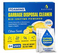 Garbage Disposal Cleaner and Deodorizer - 24-Count (1-Year Supply) Foaming Lemon Scented Kitchen Sink Freshener Pods & Drain Odor Eliminator Disposer Care by Bastion