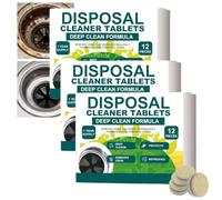 Garbage Disposal Cleaner and Deodorizer Tablets, Foaming Fresh Scent Deep Clean Tablet/s, Kitchen Sink Drain Cleaner & Deodorizer, Powerful Internal Cleaning Tab/lets for Household Drain Pipes (3pcs)