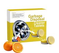 Garbage Disposal Cleaner Tablets 12-Pack - Sink Cleaner and Deodorizer for Kitchen Drains, Foaming Formula Removes Odors & Buildup. (1Piece)