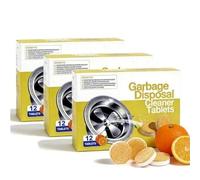 Garbage Disposal Cleaner Tablets 12-Pack - Sink Cleaner and Deodorizer,Garbage Disposal Cleaner and Deodorizer Tablets，Prevents Odors,for Kitchen Sink Drains & Disposals (3 Box)