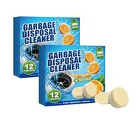 Garbage Disposal Cleaner Tablets 12-Pack, Sink Cleaner and Deodorizer with Citrus Scent, Effectively Removes Odors, Fast Acting Drain Freshener for Kitchen，2